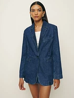 Elsa Relaxed Denim Blazer