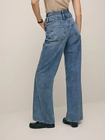 Cary Double Waistband High Rise Slouchy Wide Leg Jeans