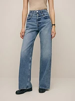 Cary Double Waistband High Rise Slouchy Wide Leg Jeans