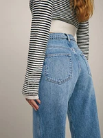 Val Belted Mid Rise Straight Jeans