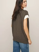 Marnie Oversized Cotton Sweater Vest