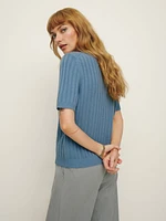 Tess Cashmere Short Sleeve Sweater