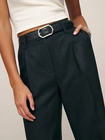 Alex Mid Rise Linen Pant