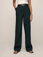 Alex Mid Rise Linen Pant