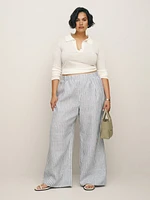 Fernando Wide Leg Linen Pant Es