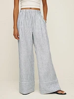 Petites Fernando Wide Leg Linen Pant