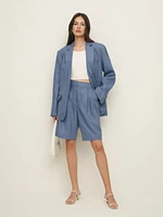 Drew Oversized Linen Blazer