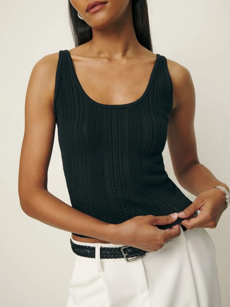 Luna Pointelle Sweater Tank