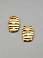 Vintage Givenchy Ribbed Earrings