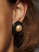 Vintage Moschino Pearl Earrings