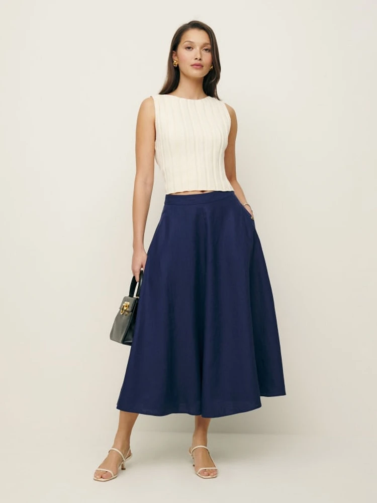 Petites Maia Linen Skirt