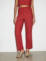 Petites Remi Cropped Linen Pant