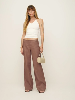 Vida Low Rise Linen Pant