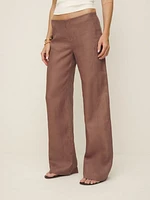 Vida Low Rise Linen Pant