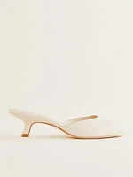 Winnie Peep Toe Heeled Mule