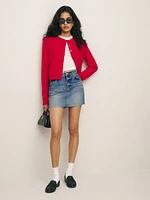 Tazz Mid Rise Denim Mini Skirt