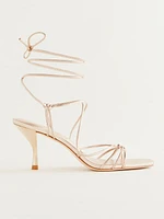 Gray Heeled Sandal