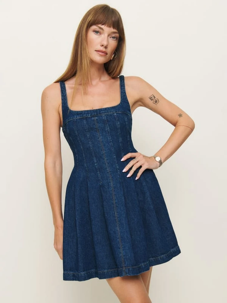 Violet Denim Mini Dress