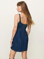 Violet Denim Mini Dress