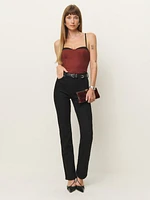 Jax Stretch High Rise Straight Jeans