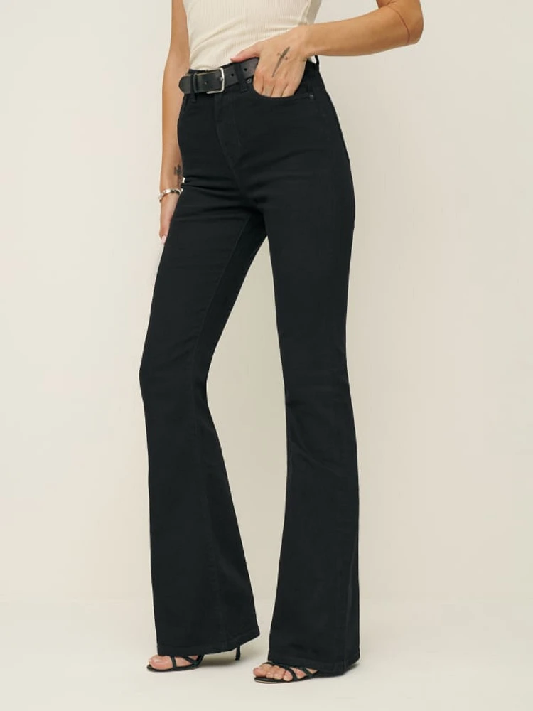 Marlow Super Stretch High Rise Flare Jeans