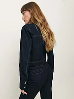 Fiona Cropped Denim Jacket