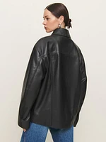 Veda Bennett Oversized Leather Bomber