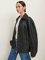 Veda Bennett Oversized Leather Bomber