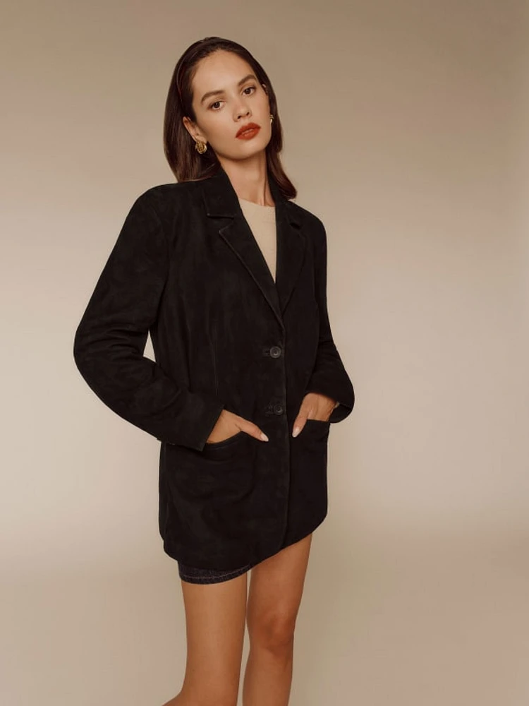 Veda Leon Oversized Suede Blazer