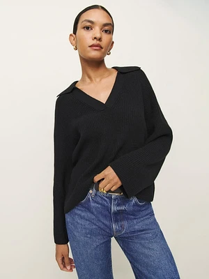 Esther Cashmere Blend Oversized Polo