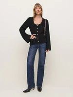 Karina Regenerative Wool Scoop Neck Cardigan