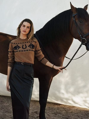 Alexandria Cashmere Horse Sweater