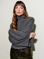 Brooke Cashmere Cropped Turtleneck