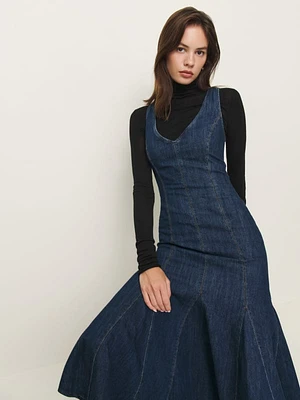 Serafina Denim Midi Dress