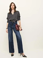 Wes High Rise Wide Leg Jeans