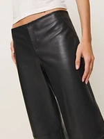 Petites Veda Vida Low Rise Leather Pant