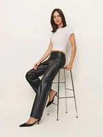 Petites Veda Vida Low Rise Leather Pant