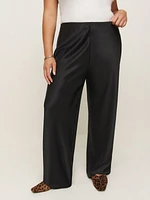 Gale Satin Mid Rise Bias Pant Es