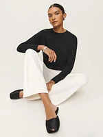 Asher Cropped Oversized Longsleeve Tee