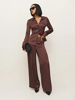 Norah Wide Leg Satin Pant