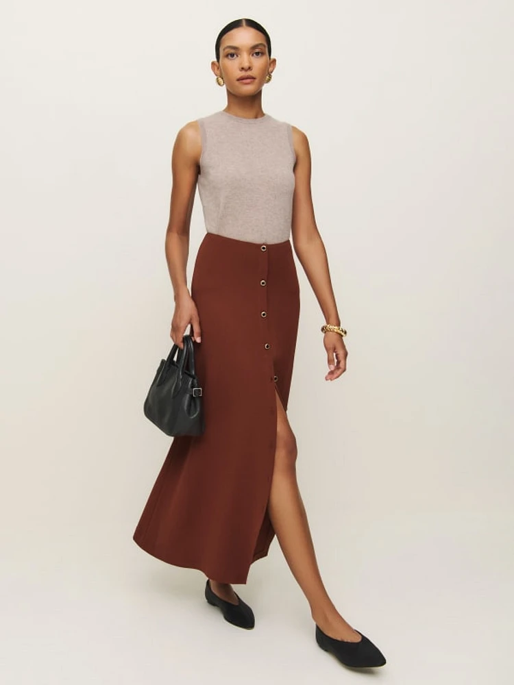 Petites Andi Low Rise Maxi Skirt