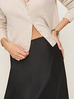 Petites Layla Satin Skirt