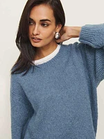 Cici Oversized Crew Sweater