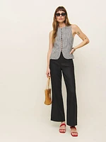 Hallie Linen Mid Rise Pant