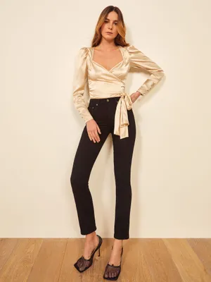 Liza High Rise Straight Jeans