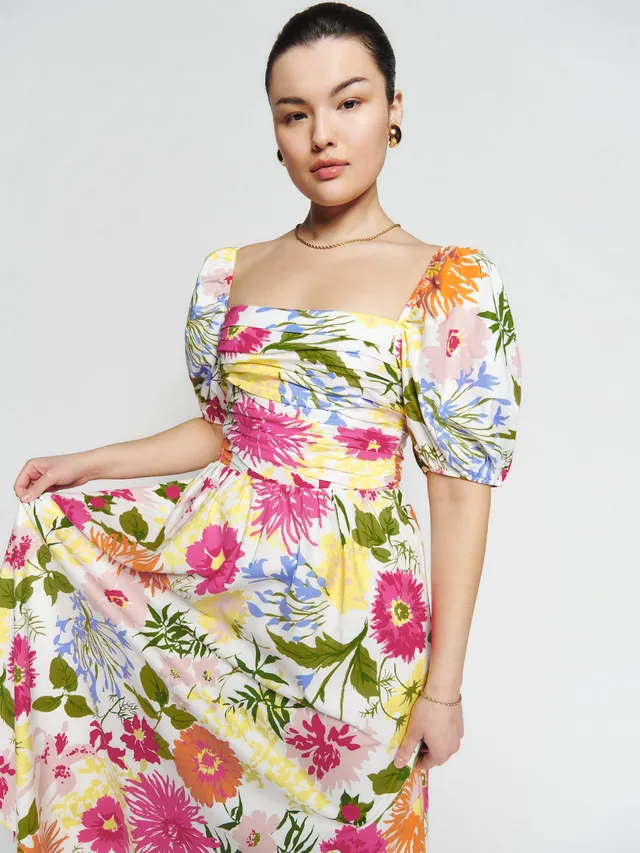 Norma Kamali Walter Off-Shoulder Ruched Midi Dress