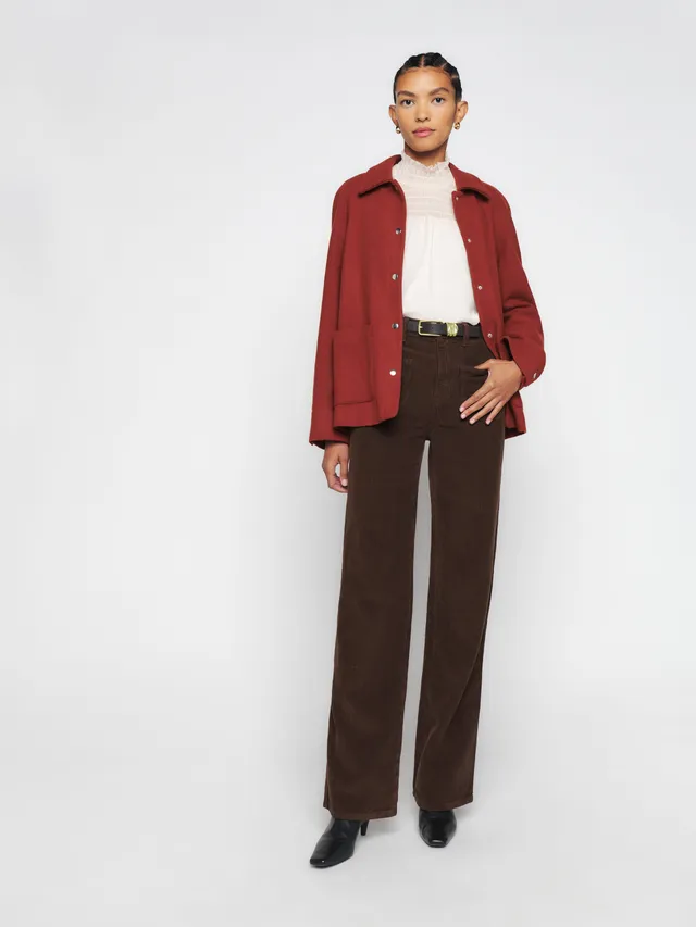 Logan Ultra High Rise Wide Leg Corduroy Pants