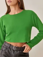 Idan Cropped Cashmere Crew