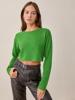 Idan Cropped Cashmere Crew