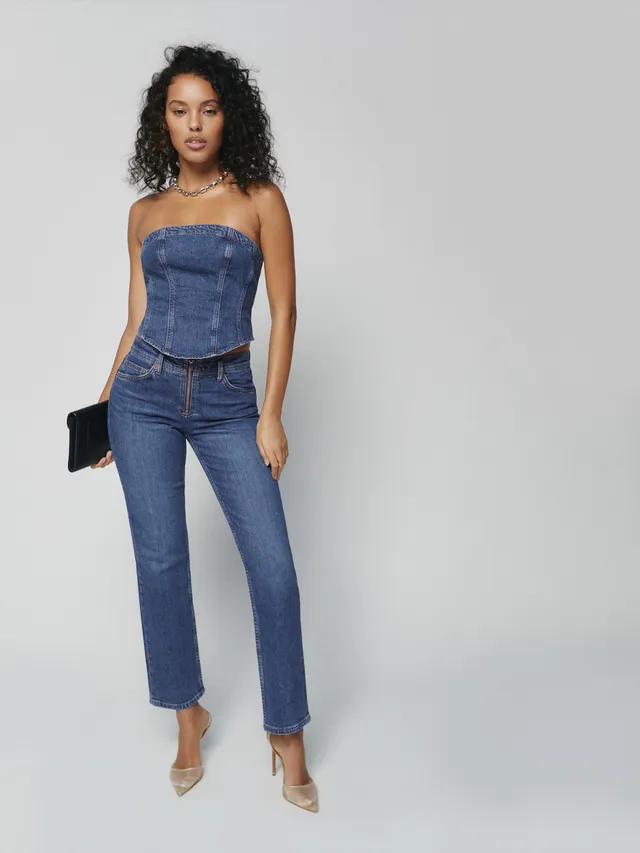 Andi Denim Bustier Top